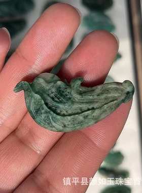 南阳独山玉精品玉白菜挂件百面来财手把件玉石白菜寓意百面来财