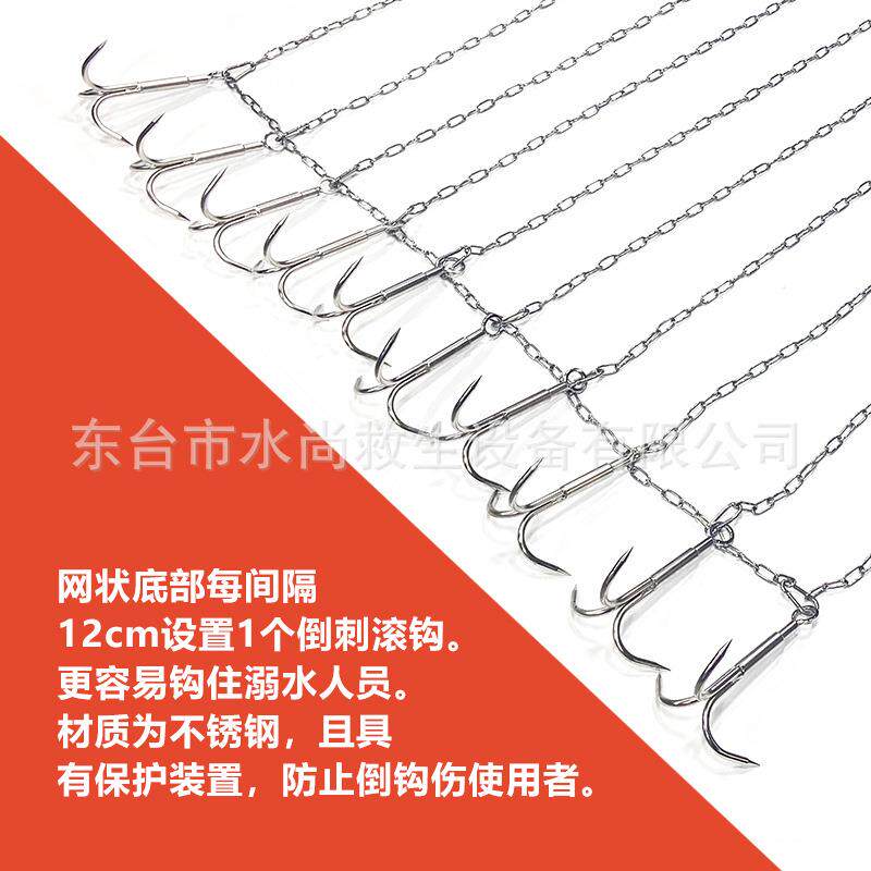 水下救生滚钩不锈钢加长版可拆卸折叠水底应急搜救尸体打捞三爪钩