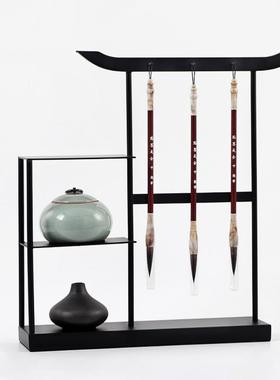 现代新中3576式书房毛笔件创意居玄关软家装饰品样板房摆品间工艺