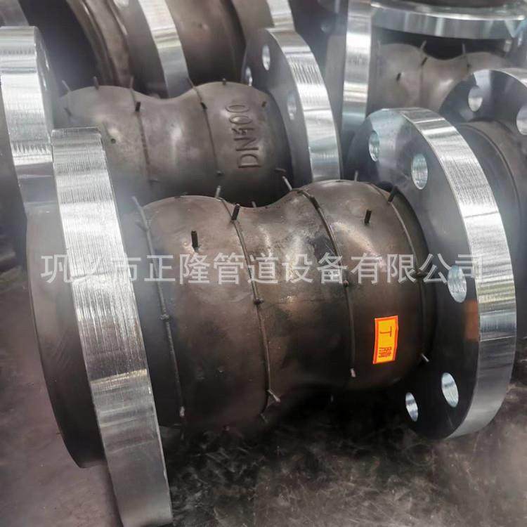 304法兰DN400橡橡胶膨胀节XT型双球胶DN400接头水K橡泵出口胶软接