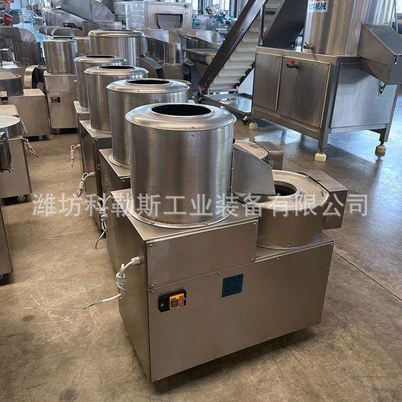 果蔬清洗去皮切割一体设备 土豆去皮切丝一体机 马铃薯去皮切条机