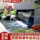 不锈钢瀑布出水庭OZC院水幕口墙流水墙造景水水景人造水庭叠院景