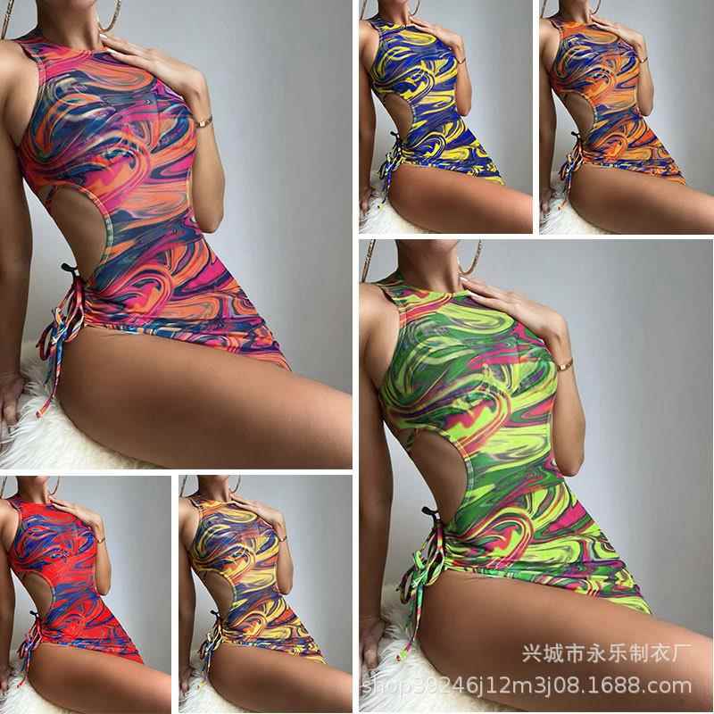 Sexy Bikini Elastic Three-Piece Lace-Up Womens Apron