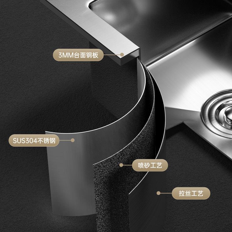 304不锈钢洗杯器水槽双槽厨房中岛台奶茶咖啡厅手工吧台水池商用