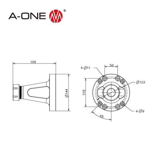 A-ONE圆形工件快速定位装夹用ER40筒夹套 机床圆形零件快速夹具