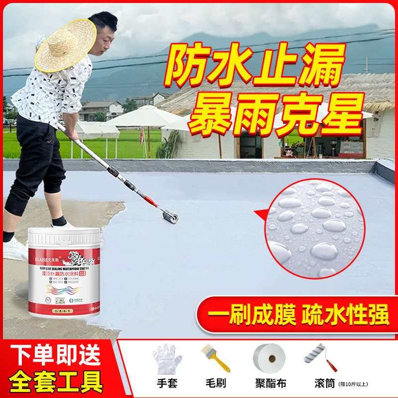 ll屋顶防水补漏涂料楼顶房顶堵漏王外墙裂缝渗水漏水材料防漏