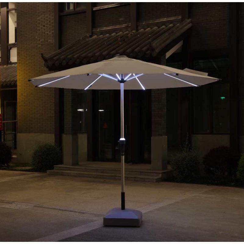 户外遮阳伞发光LED灯条米兰伞太阳能中柱伞圆伞室外酒吧广告伞,居家日用,伞,淘宝优惠券,粉丝福利购,淘宝优惠卷