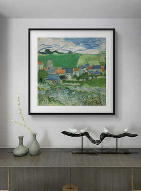 世界名画托比尼花园欧式古典风景植物湖泊森林装饰画客厅卧室餐厅