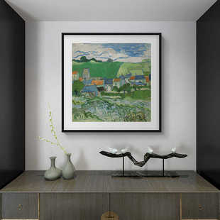 世界名画托比尼花园欧式古典风景植物湖泊森林装饰画客厅卧室餐厅