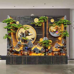 风水轮假山流水喷泉招财摆件客厅循环水落地开业礼物办公室装 饰品