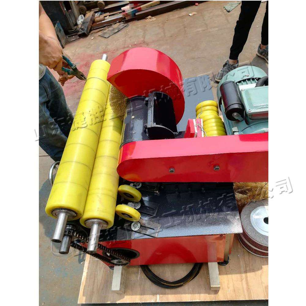 小型钢管打磨设备 建筑工程圆管抛光机 全自动式金属型材除锈机