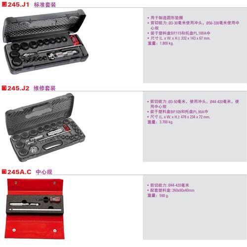 冲孔套装工具 15件 维修套装 直径3-30毫米 245.J1A