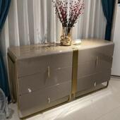 意式 轻奢实木餐边储物柜简约豪宅别墅宾利柜