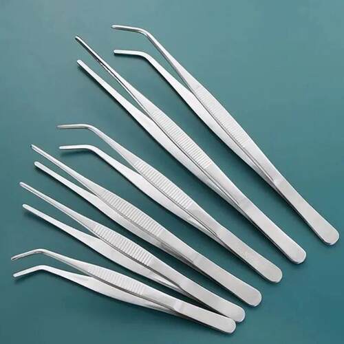 Stainless Multifuctional Steel Elbow Tweezers Aquarium Clip