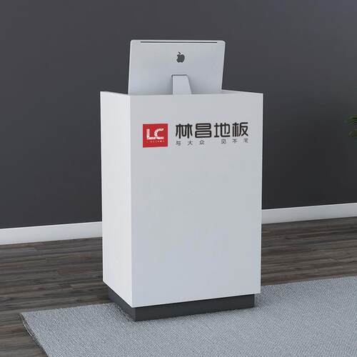 白色烤漆小型吧台4S店接待台售楼处迎宾台服装店收银柜台简约现代