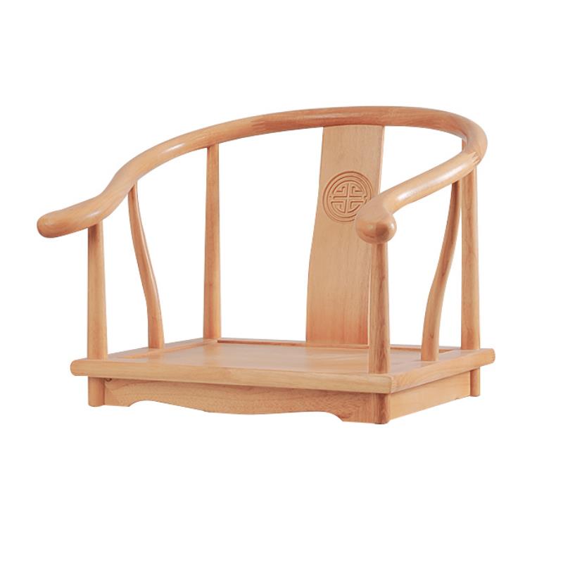 圈椅榻榻米椅日式茶桌椅和室椅新中式禅意矮椅靠背扶手无腿飘窗椅