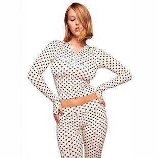 BLARE TRACKPANT CREAM POLKA DOT
