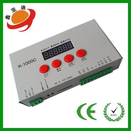 直销T1000S升级版K1000C 全彩控制器 LED可编程DMX512控制器
