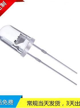 供应4mm圆头白光灯珠长脚白发黄三安芯片F4绿光蓝光直插LED光源