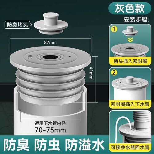洗衣机厨房水管密封排水下水器