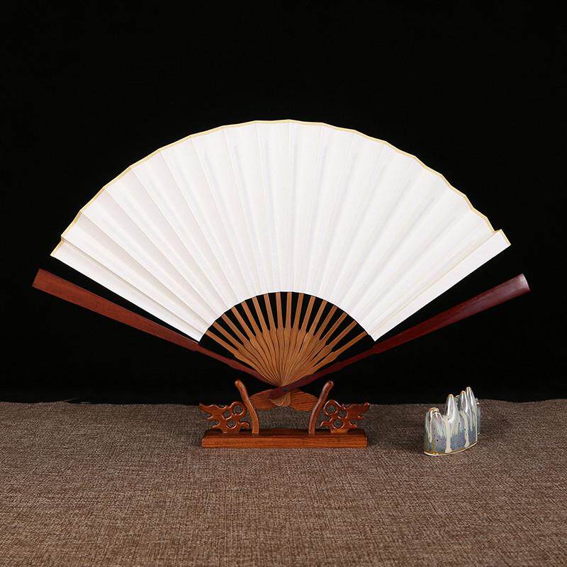 7WLO木质折扇红木乌木鸡翅木文玩扇子空白宣纸扇苏工扇面书法绘画,居家日用,扇子,淘宝优惠券,粉丝福利购,淘宝优惠卷