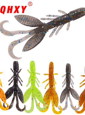 品质袋装软饵水晶仿真虾（12个/包）路亚饵假饵软虫鱼饵