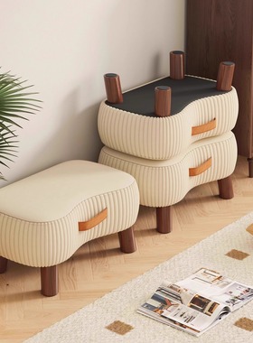 小凳子用换鞋凳客厅沙发脚踏凳茶几小矮凳软包穿鞋凳小板凳