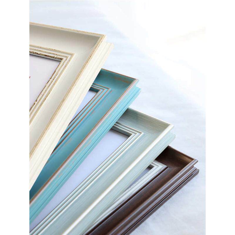 批发简约做旧复古欧式大相框装裱画框挂墙美式20寸50cm75厘米16寸