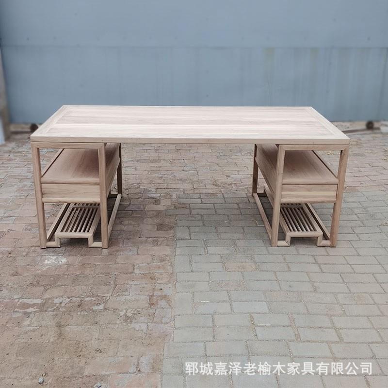实木书桌办公桌写字台学习桌厂家新中式画案白坯白胚茬电脑桌