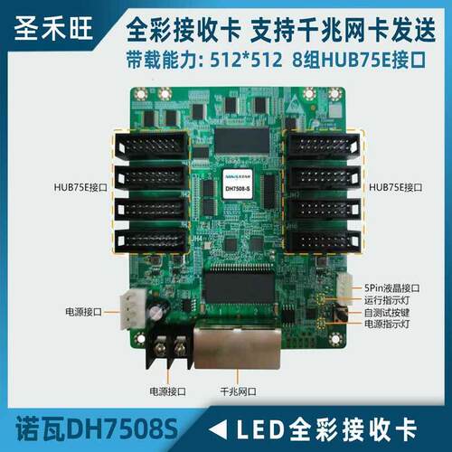 诺瓦DH7508S 7512S 7516S 3208全彩 彩接收卡 LED全彩 彩通用系统