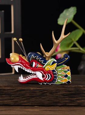 端午节礼品 龙船模型家居饰品工艺摆件传统龙头摆件个性生日礼物