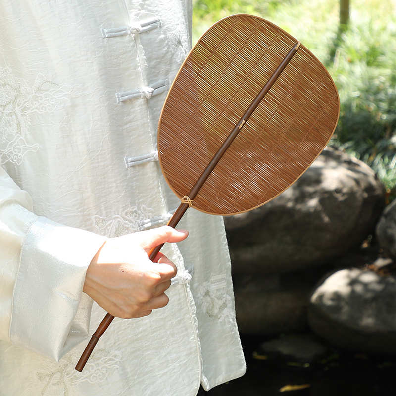 中国风手工竹编扇子中式复古家用夏季纳凉蒲扇竹丝腰扇汉服青蓖扇