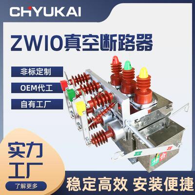 户外柱上真空开关ZW10-12G/630630A不锈钢断路器带隔离电动