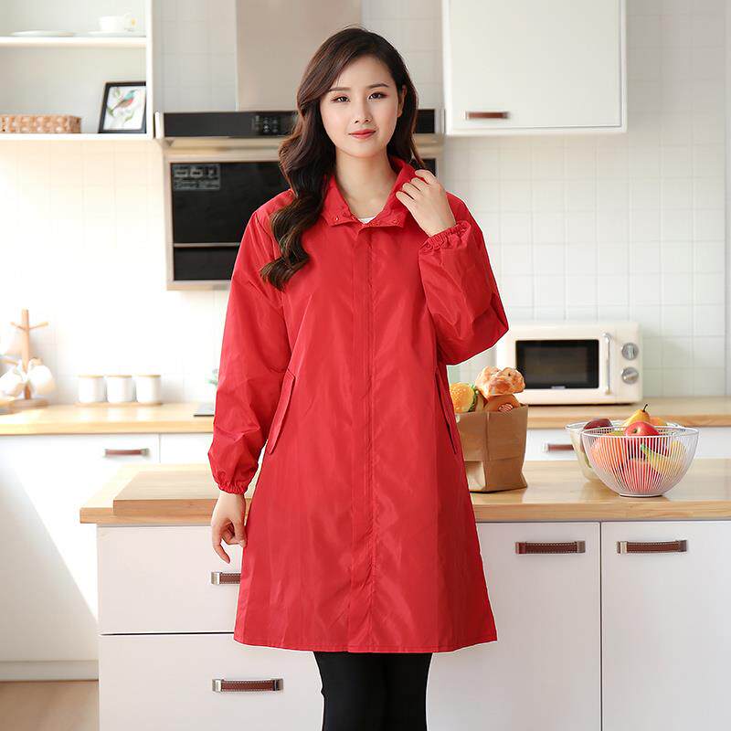 正品时套尚外衣水大人女上衣厨房家用长袖围裙防防油外穿工作服罩