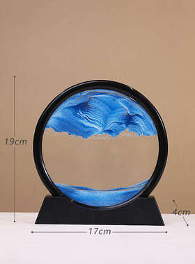 创意流沙画摆件客厅办公室桌面解压简约现代酒柜装饰品生日礼物