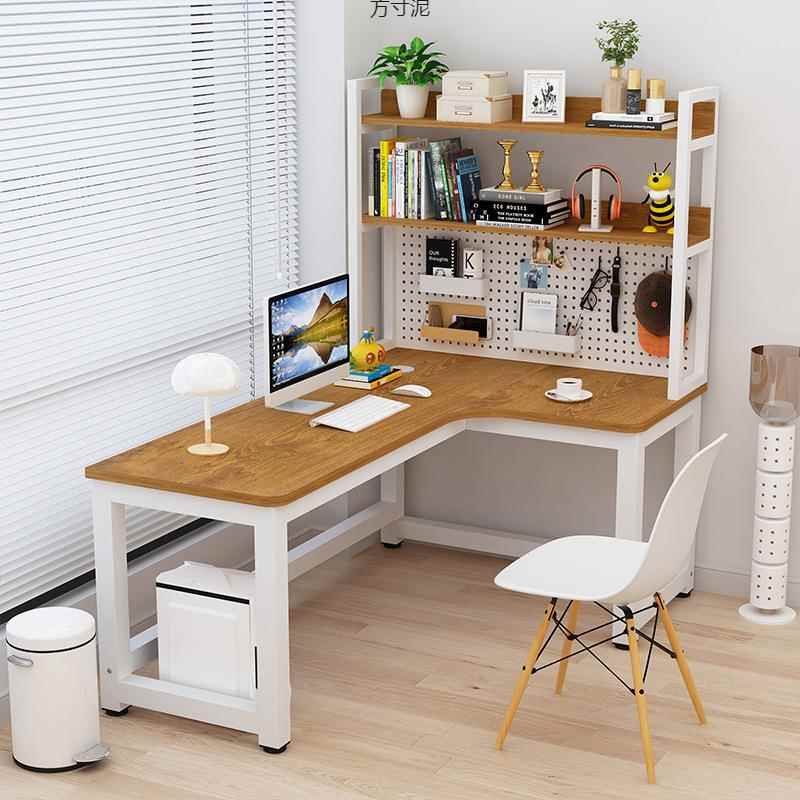 转电脑桌书桌书架组查看详情合角洞板简约洞台式家用电脑生桌学学