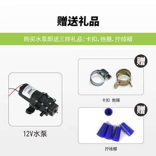 智能隔膜泵小电机纯铜线打药机配件 12V电动喷雾器水泵2203型回流