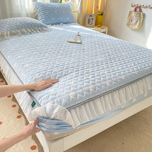 花边夹棉床笠床罩带裙边床裙二合一2024年新款一米五四季通用1米5