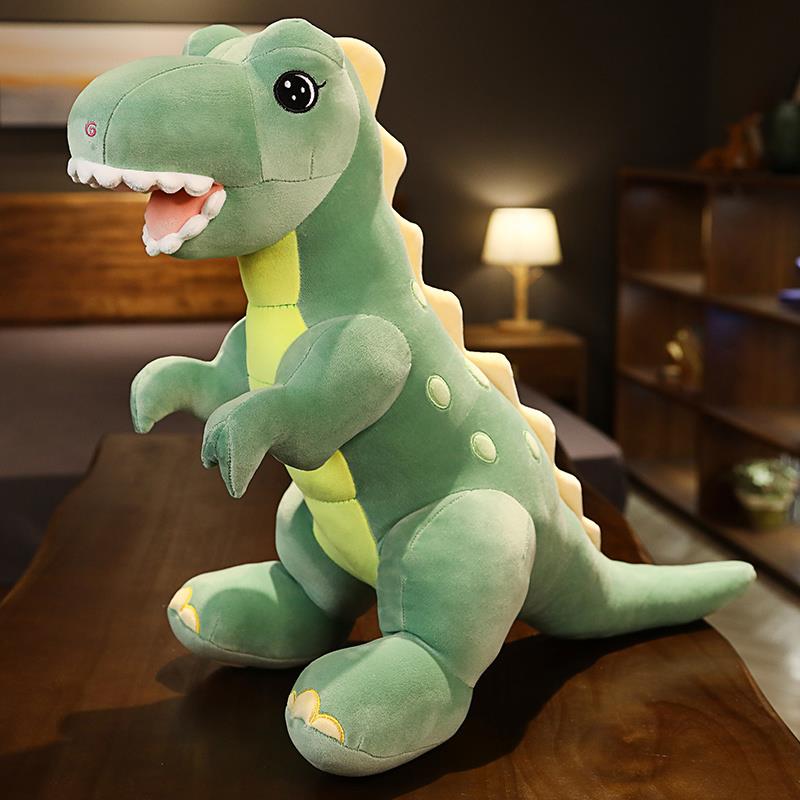 正品可王爱恐龙毛绒觉玩具公仔霸龙玩偶睡枕儿童大布娃娃男孩抱小