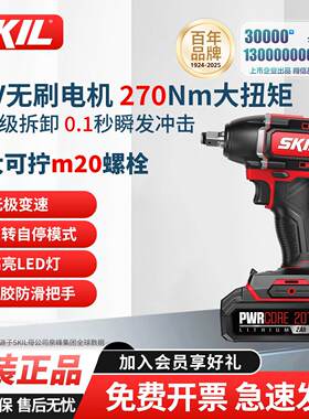 SKIL世纪锂电充电多功能无刷冲击扳手大扭力电动冲击电动工具5739