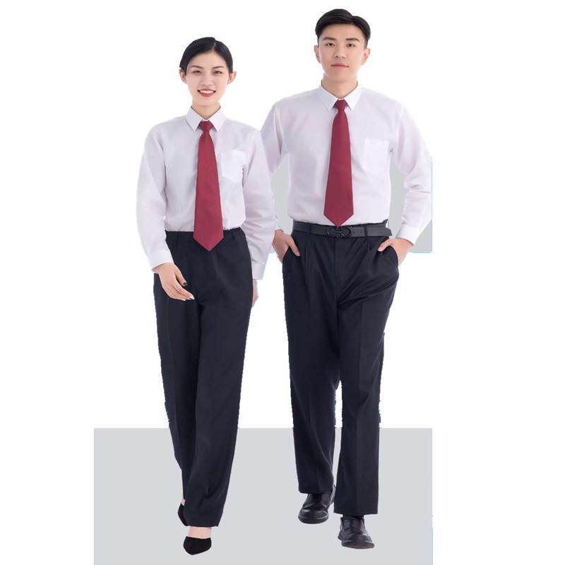 新款男女长袖衬衣院蓝色衬衣白色衬衣夏装春装工作服