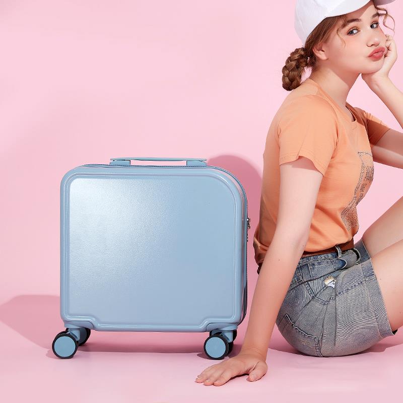 高档8寸行李箱女小型轻便迷你密1码旅行20可登机飞机带杆箱小拉号