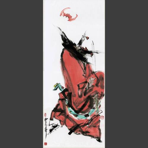 【限量】当代大家王西京版画作品《钟馗》玄关客厅挂画