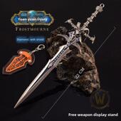 魔兽世界霜之哀伤金属武器模型镶钻皮套版 桌面合金摆件巫妖王周边