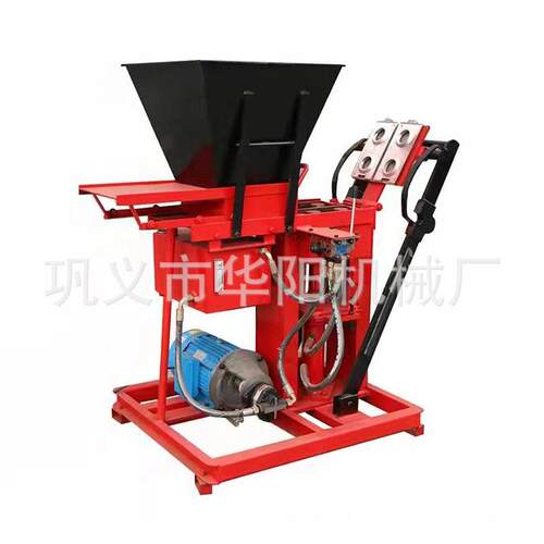 小型半自动黏土联锁砖机液压粘土连锁免烧制砖机claybrickmachine
