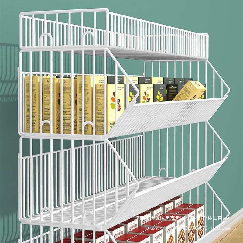 超市分层货架零食置物展示架厨房多功能收纳架家用落地移动书架