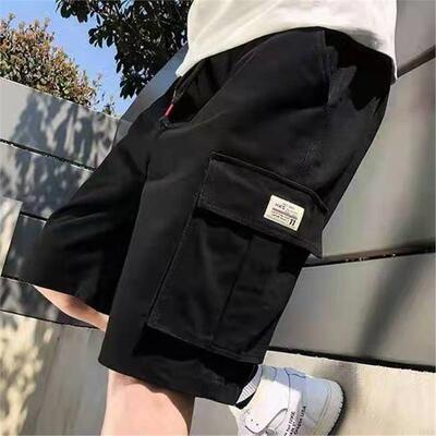 Mens Casual Shorts Set Cargo Featuring A Drawstring Waist