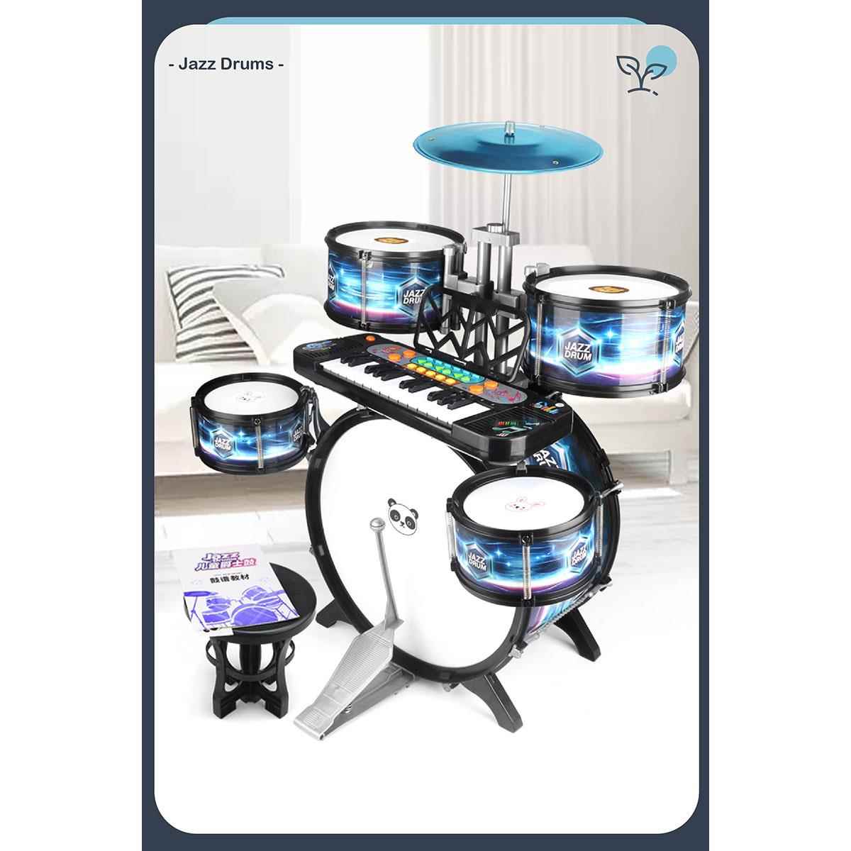 正品大儿童架子鼓初学号者具男孩练手神器家玩敲打乐器爵士鼓3-用