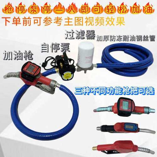抽油泵柴油正反转12V24V220V自吸泵枪停泵停计量自封加油机油泵
