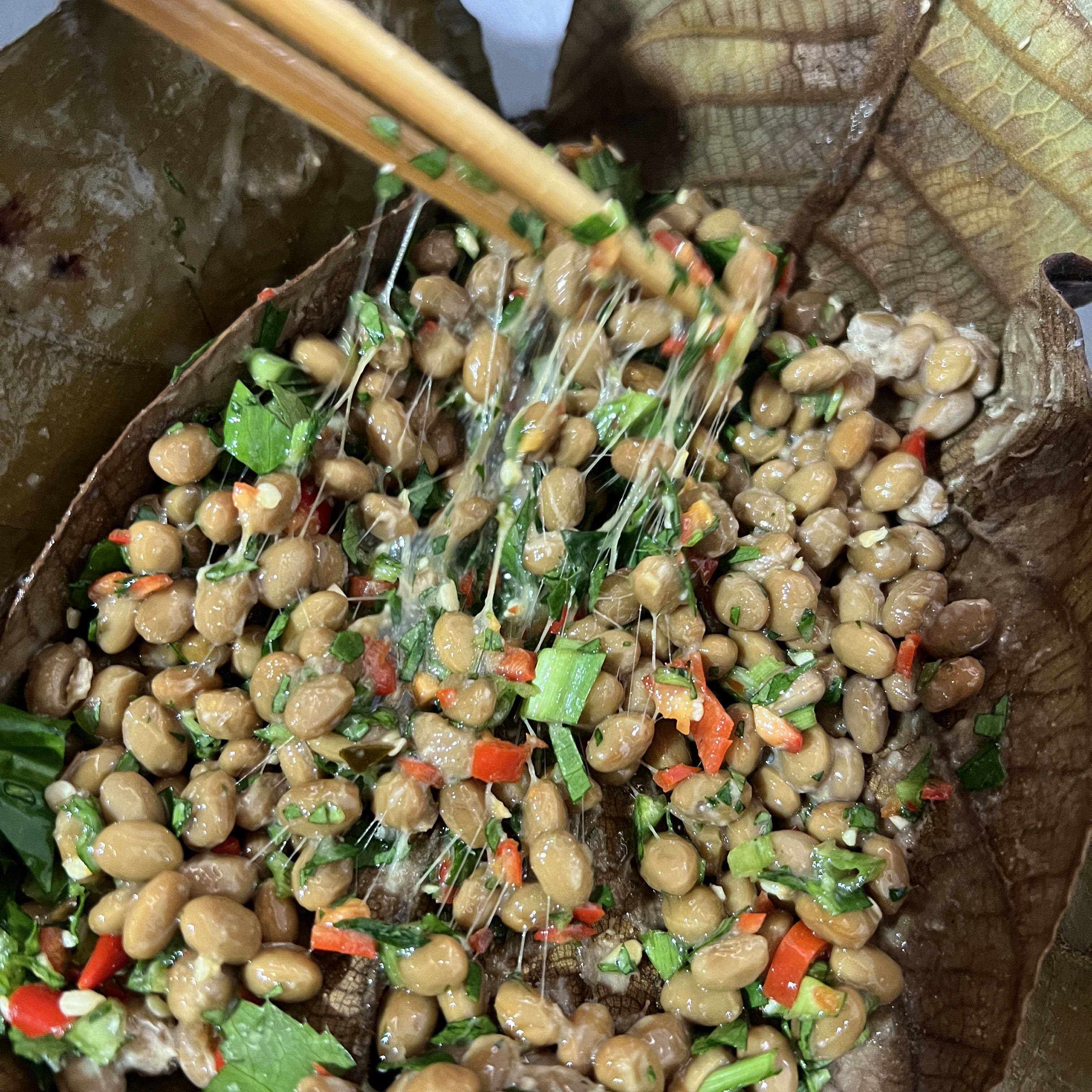 云南德宏傣味臭豆鼓捂豆食拉丝纳豆臭香散装霉豆豉自然发酵250克